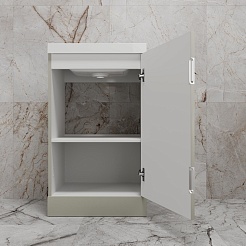 Style Line Тумба с раковиной Моно 50 серая галька – фотография-6